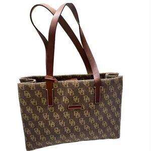 DOONEY & BOURKE Brown Monogram Eastwest Tote Large